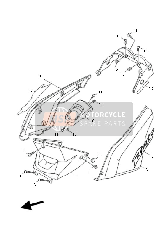 5S9F173100P0, Cache Laterale, Yamaha, 0